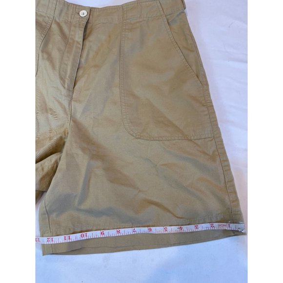 Liz Claiborne Mens Bermuda Chino Shorts 100% Cotton Belt Waist Khaki Size 10 - Picture 6 of 7